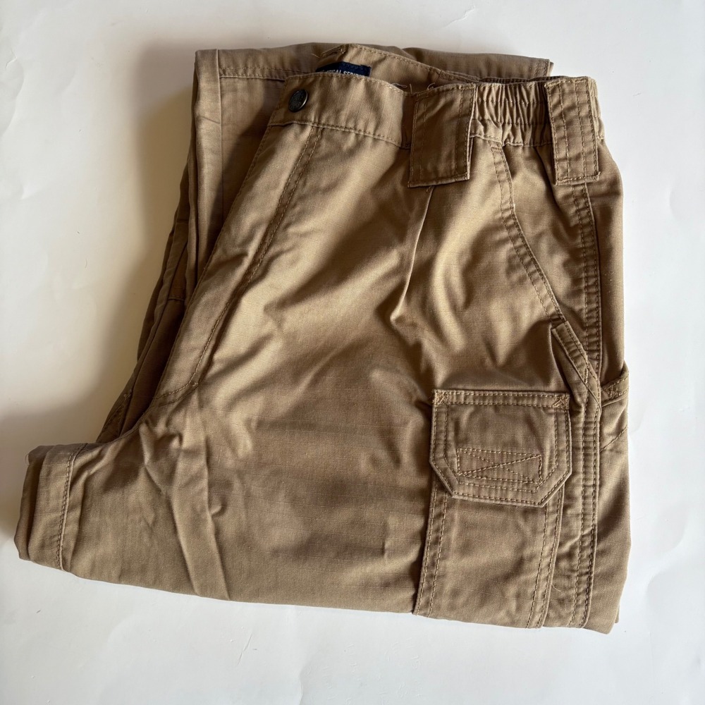 5.11 Tactical Series Mens Khaki Ripstop Cargo Pants 34x32 Tan Work Utility